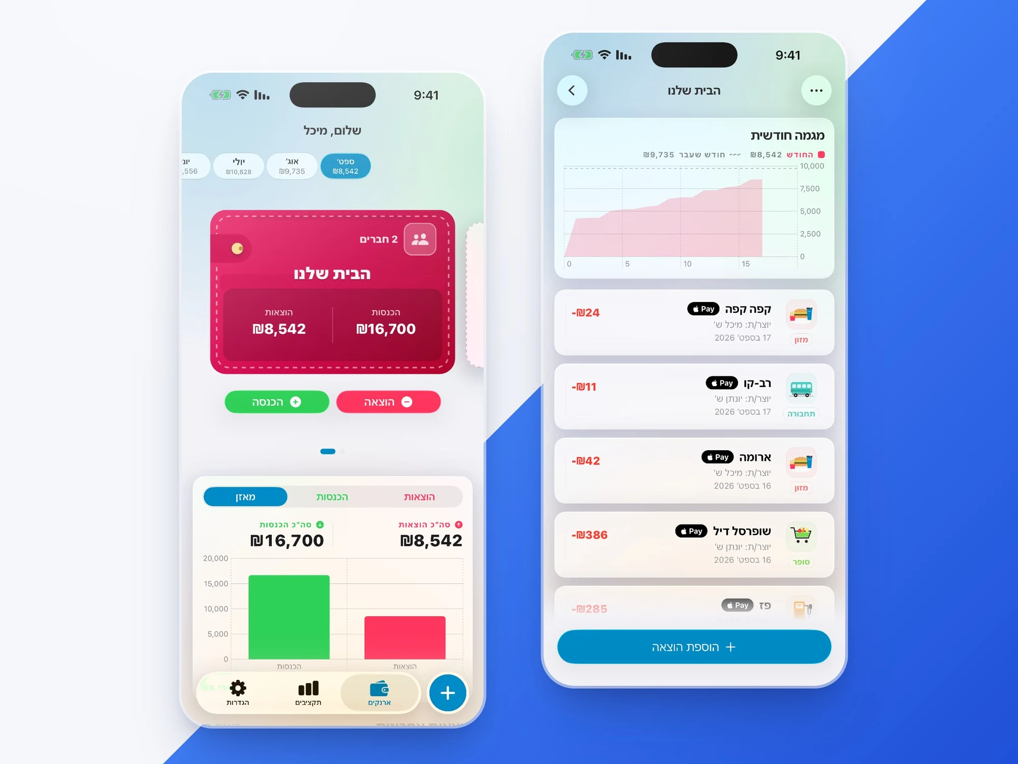 דף הבית והארנקים – We Wallet